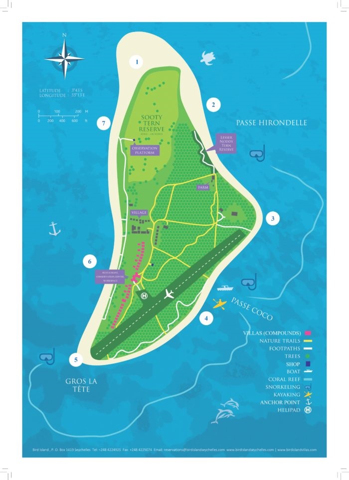 seychelles-booking-beach-map-Bird-Island  (©  Seychelles Reservations)